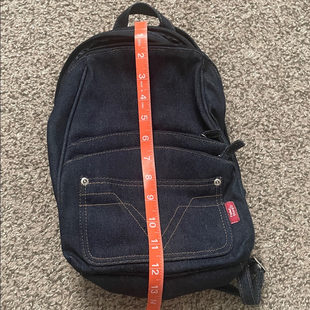 Vintage Faded Glory Dark Wash Denim Backpack - Picture 5 of 6
